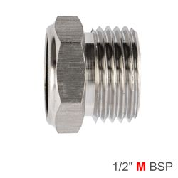 AIRCRAFT Muffler Metal Flat 1/2' Male